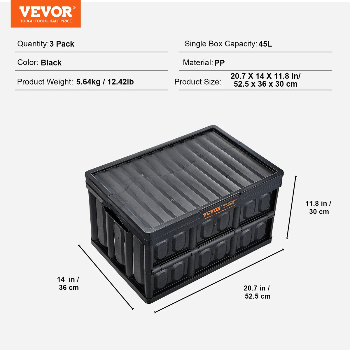Collapsible Stackable Storage Bins With Lids For Home And Garage