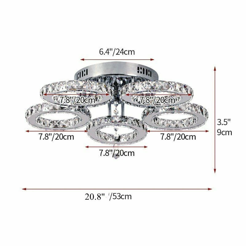 Vinilky Crystal Ceiling Chandelier Pendant Light For Dining Rooms