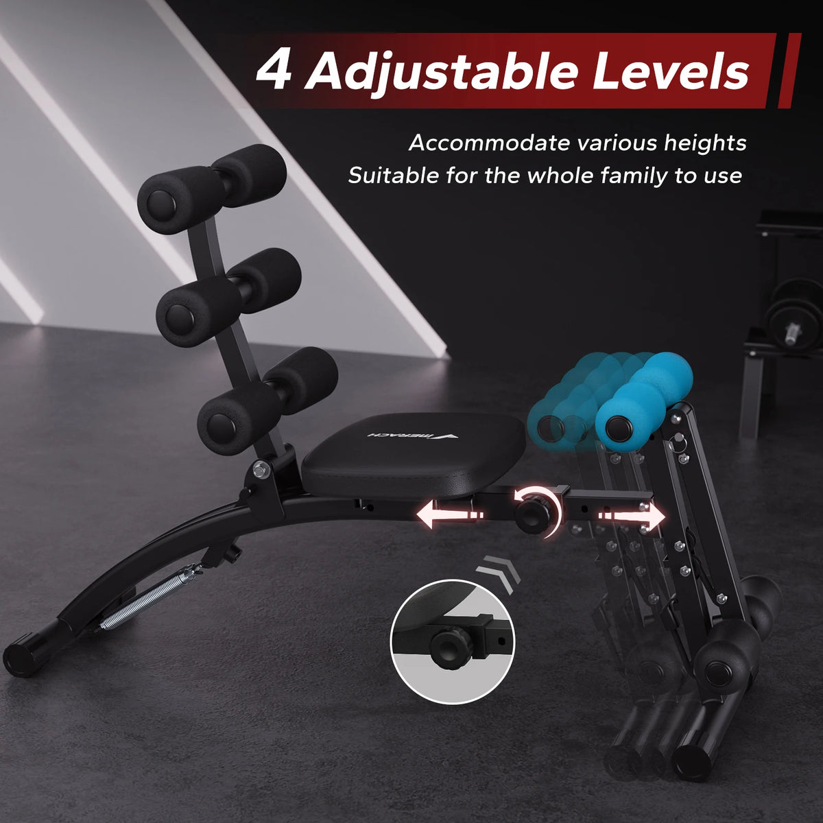 MERACH Adjustable Ab Trainer Bench for Home Gym Workouts
