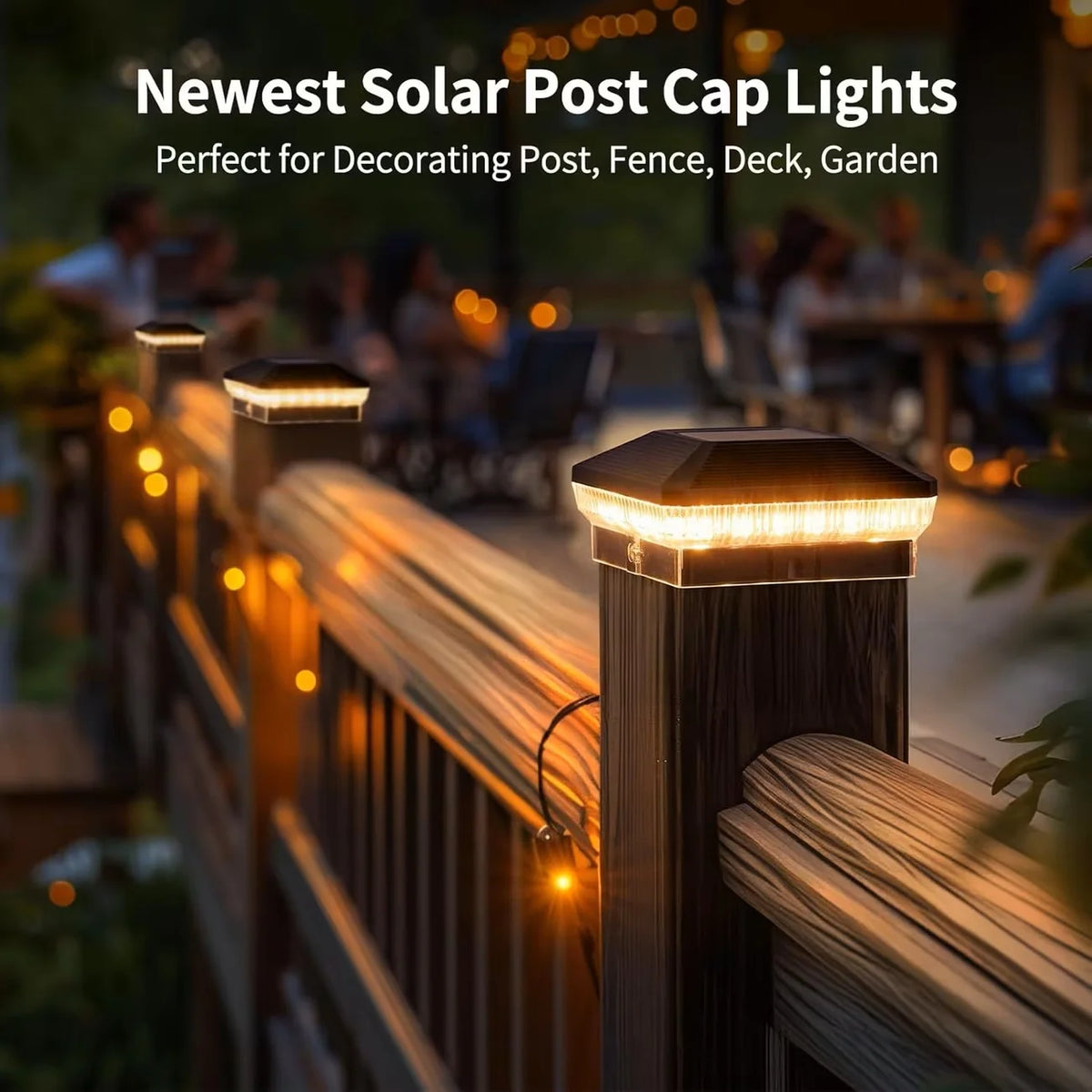 Outdoor Solar Post Cap Lights LED Fence Lighting Three Modes