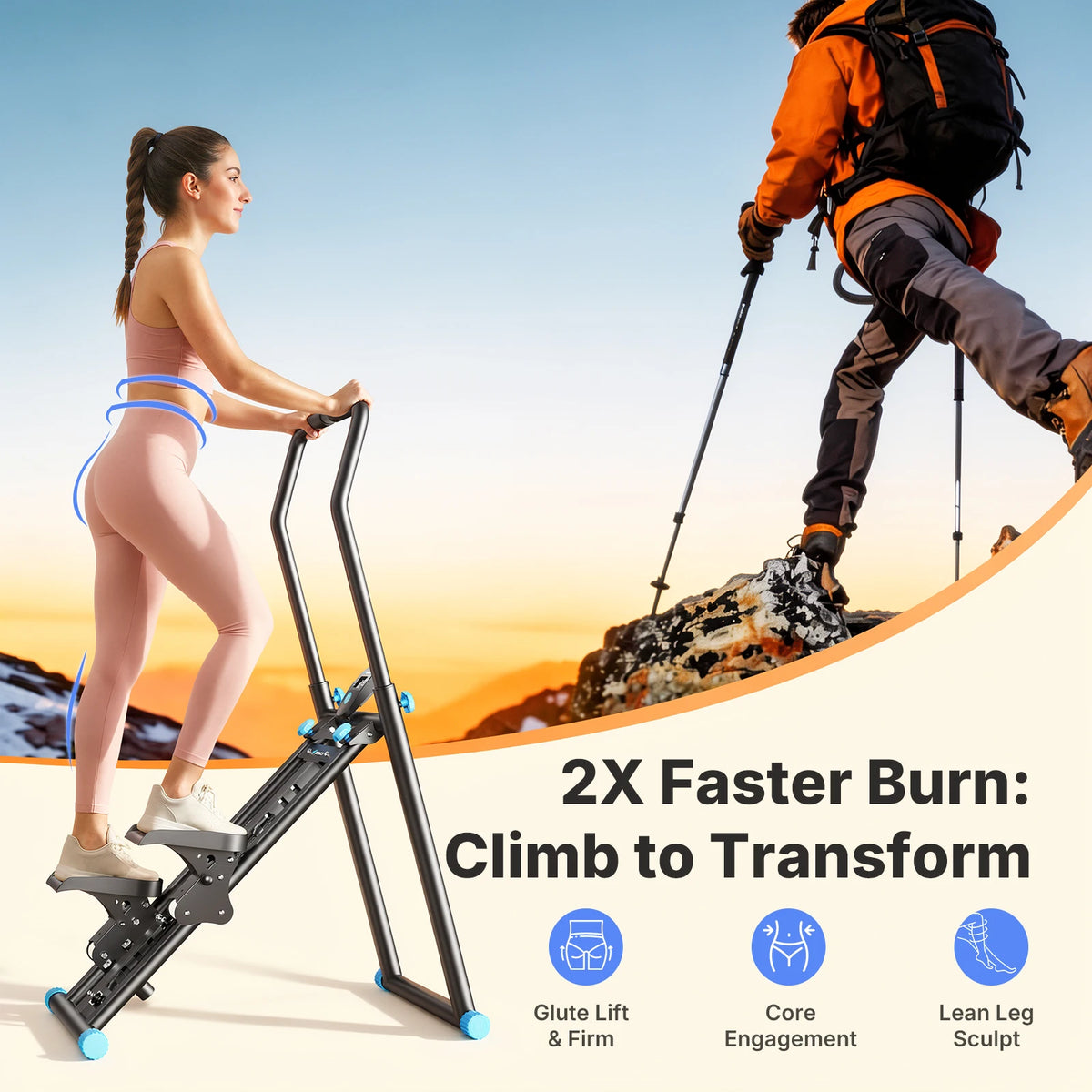 MERACH Foldable Stair Stepper for Full Body Home Fitness Workouts