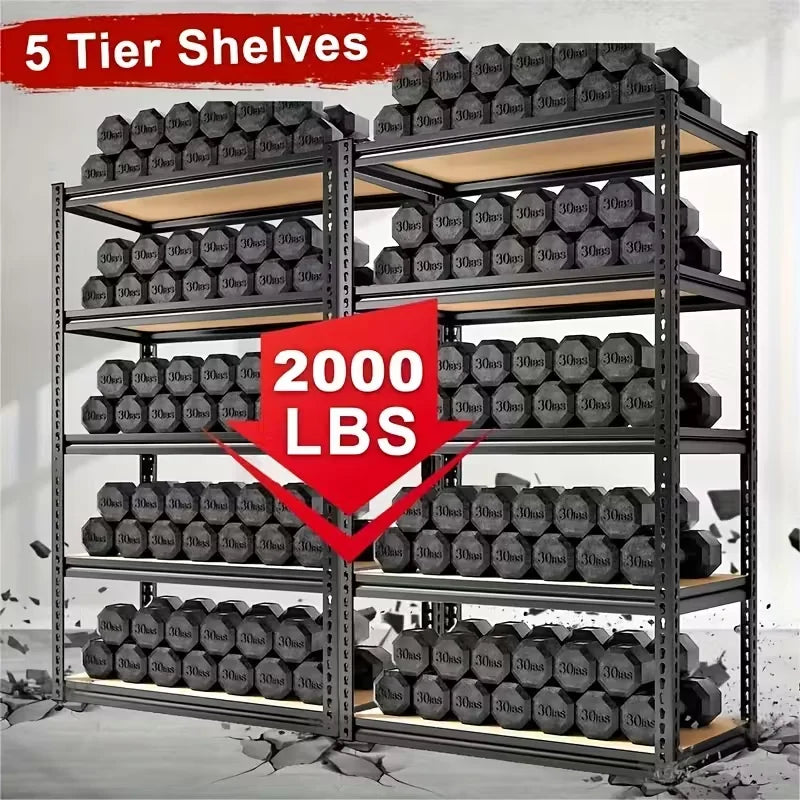 Heavy Duty Metal Rack With 2000 Pound Per Layer Capacity