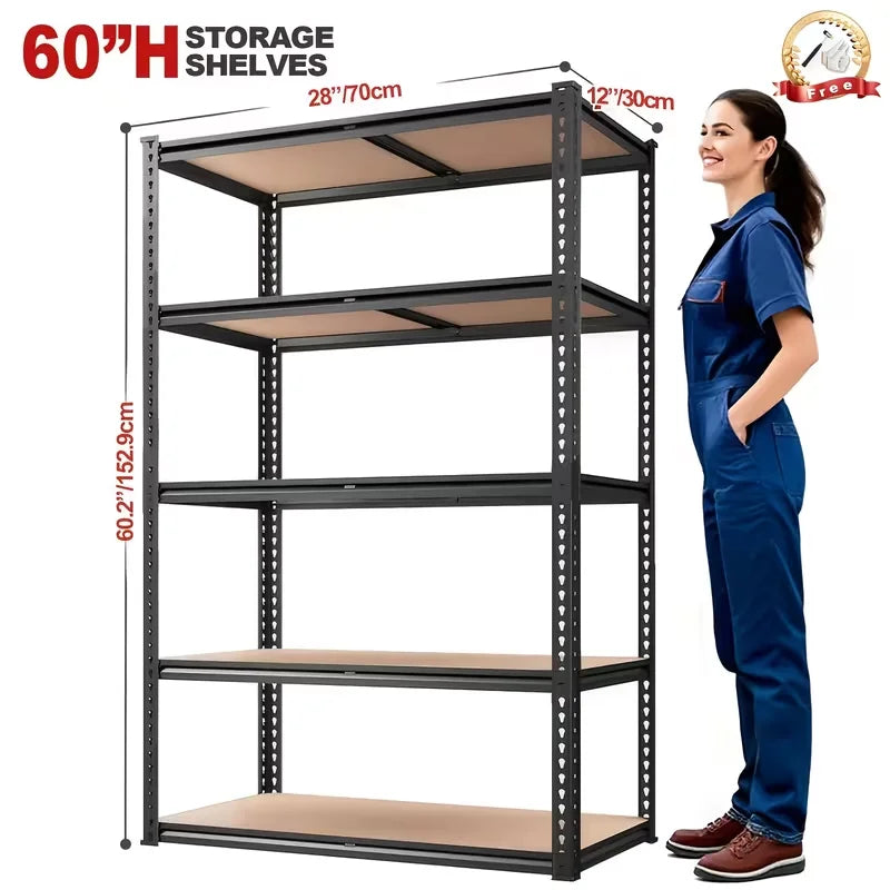 Heavy Duty Metal Rack With 2000 Pound Per Layer Capacity