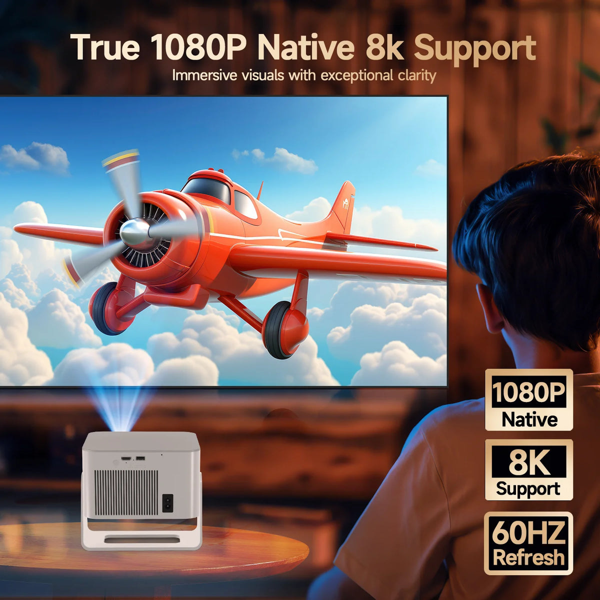 Magcubic Native 1080P Auto Focus Portable Home Theater Projector