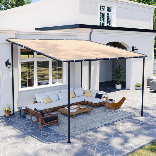 Aoxun Wall Mounted Pergola Gazebo With UV Resistant Canopy