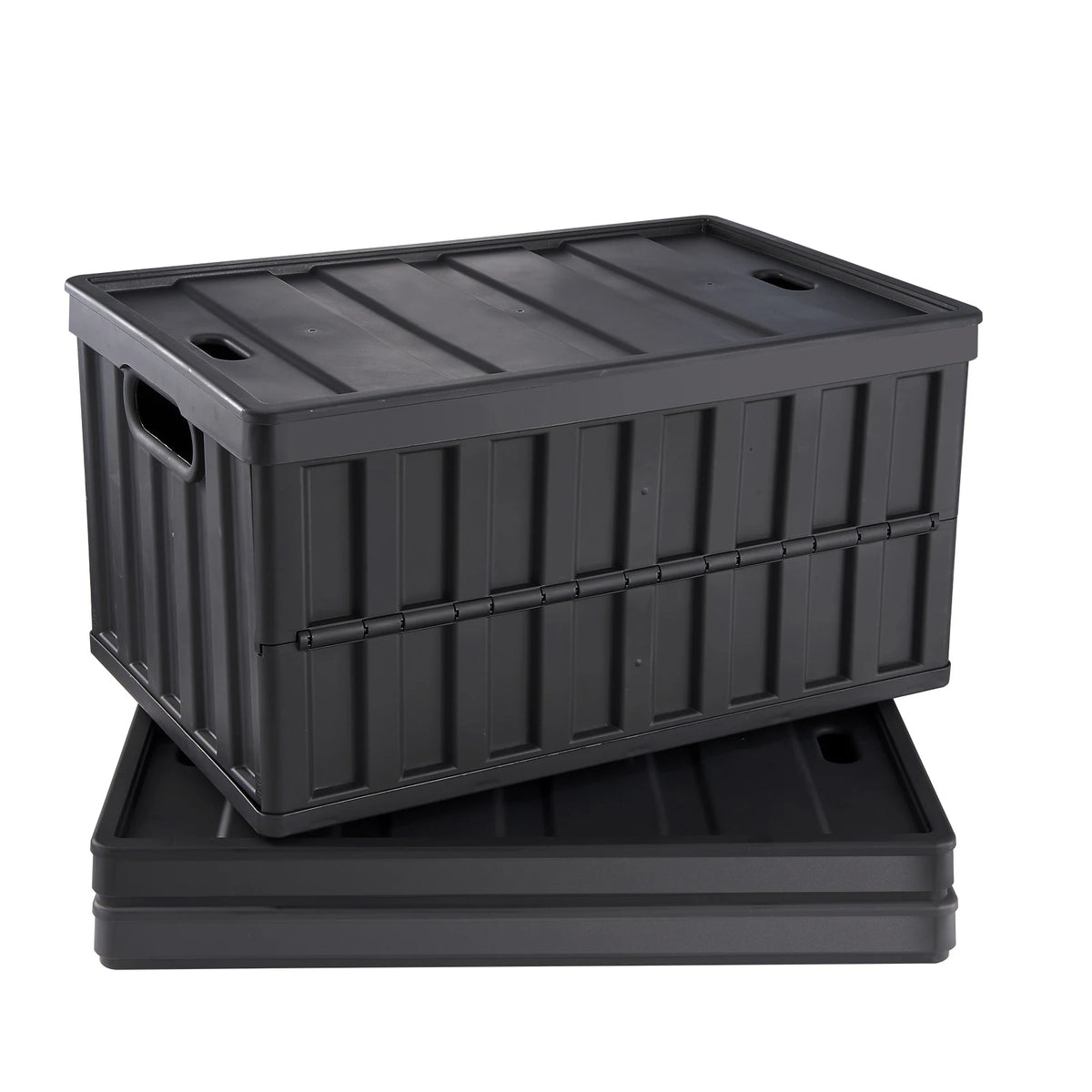Collapsible Stackable Storage Bins With Lids For Home And Garage