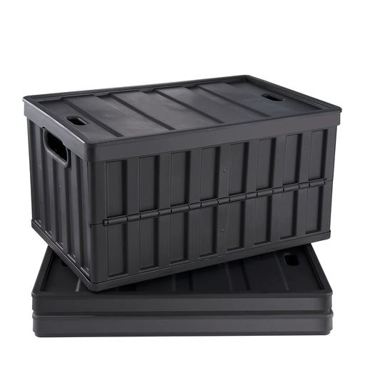 Collapsible Stackable Storage Bins With Lids For Home And Garage