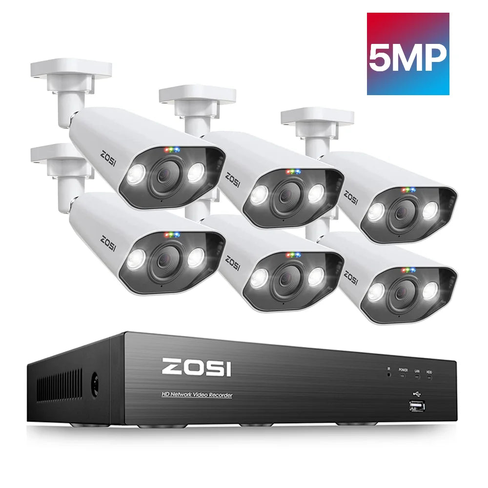 ZOSI 8MP PoE Security Camera System With 4K NVR Kit