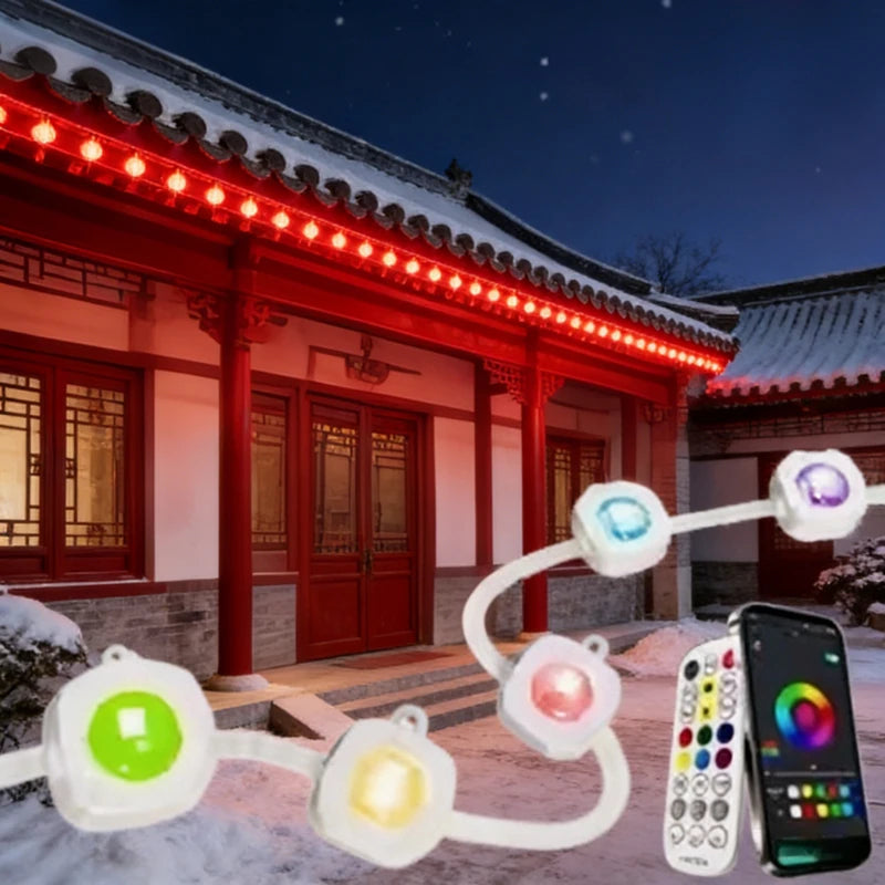 GCTECHING Waterproof Outdoor LED String Lights For Eaves And Events
