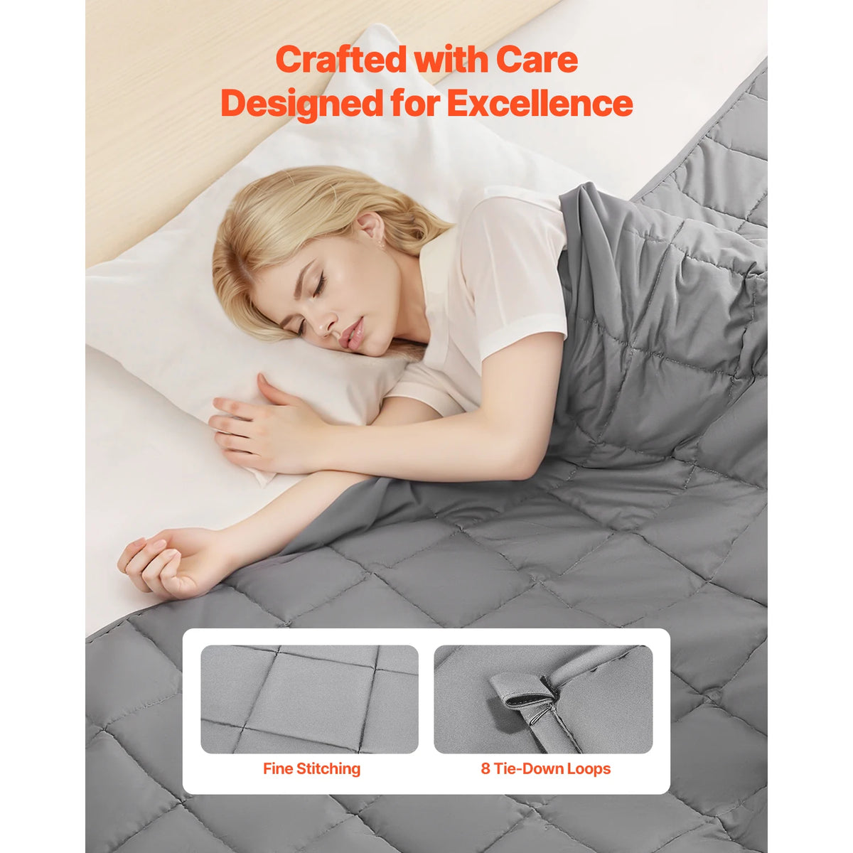 Weighted Cooling Blanket With Glass Beads For Adults All Season