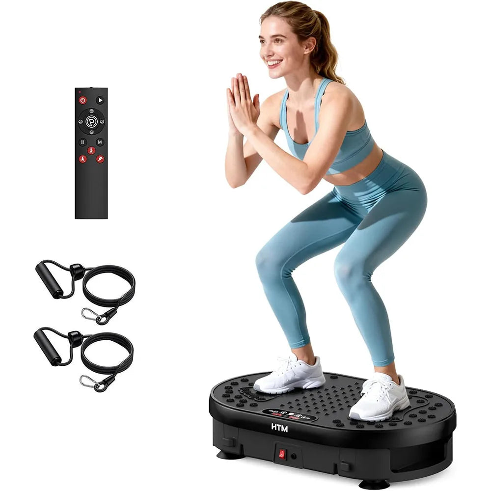 HTM Vibration Plate Machine With 120 Speed Levels and Preset Programs