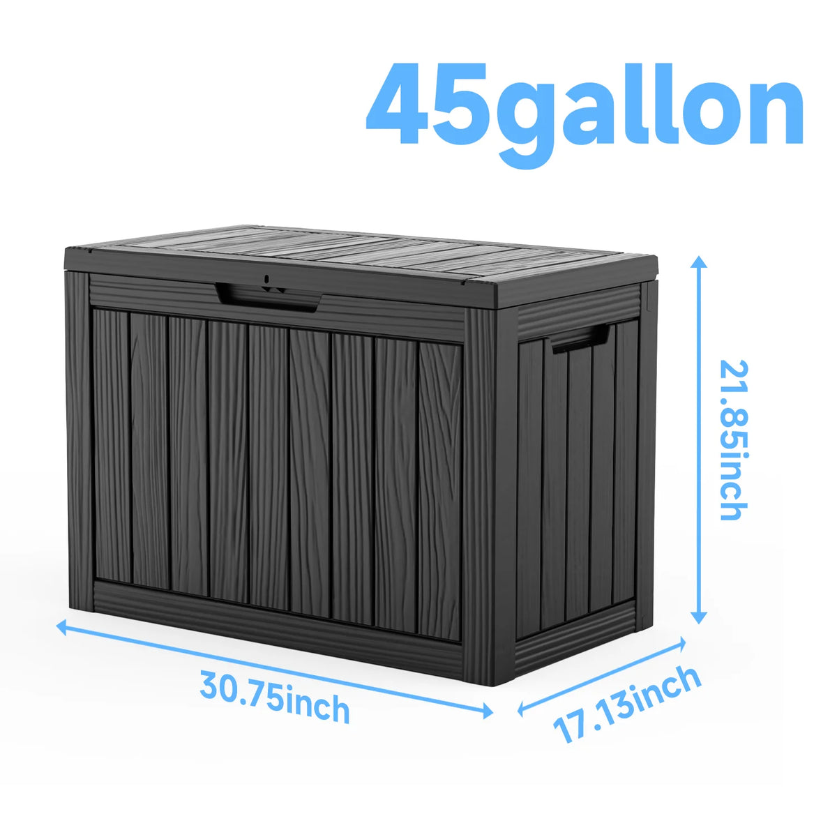 Waterproof Outdoor Storage Box With Lockable Patio Deck Design