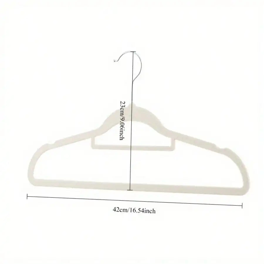 Flocked Non Slip Coat Hangers For Home Wardrobe Organization