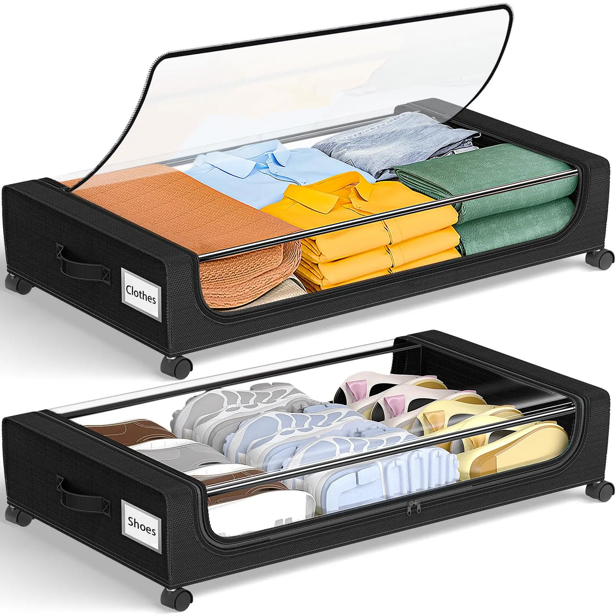 Under Bed Storage Containers With Wheels And Secure Lids
