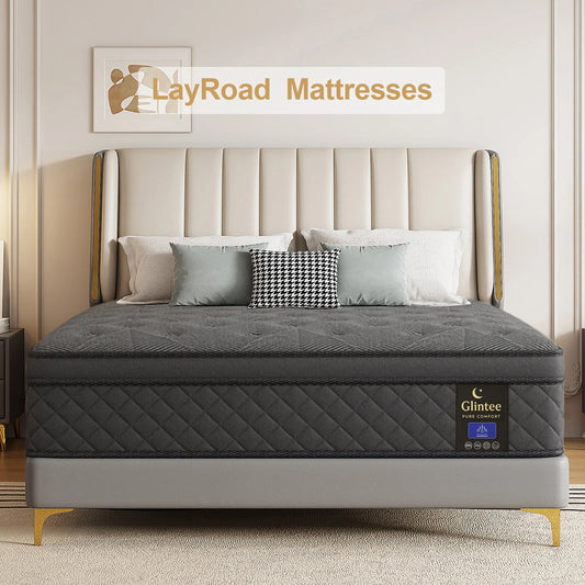 LAYROAD Memory Foam Mattress With Motion Isolation And Lumbar Support