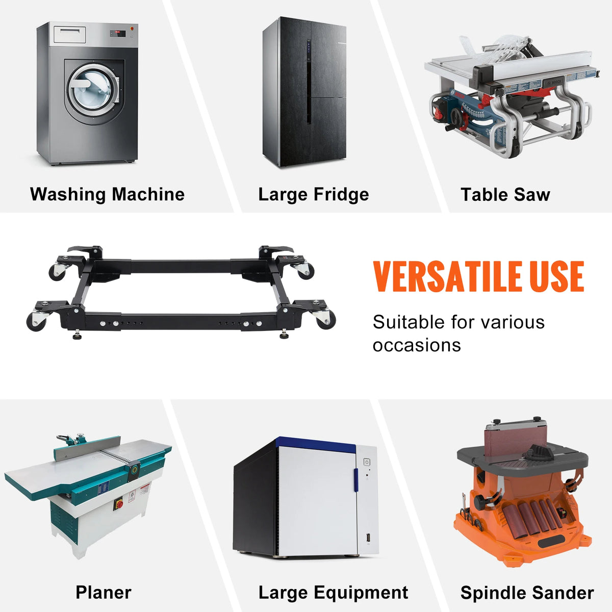 SucceBuy Heavy Duty Adjustable Washer And Refrigerator Stand With Wheels