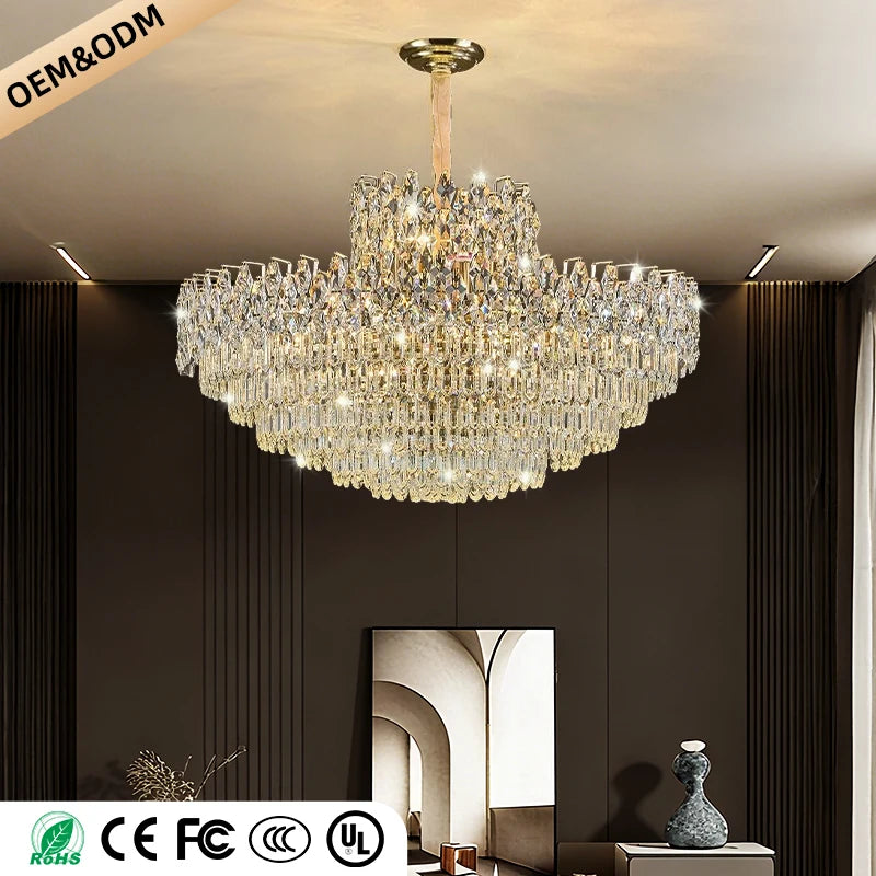 Ludovica Luxury Crystal LED Chandelier Pendant Ceiling Light