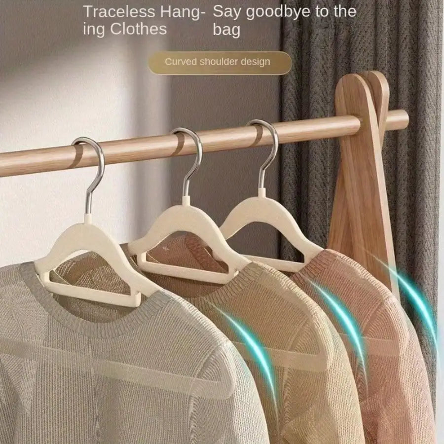 Flocked Non Slip Coat Hangers For Home Wardrobe Organization