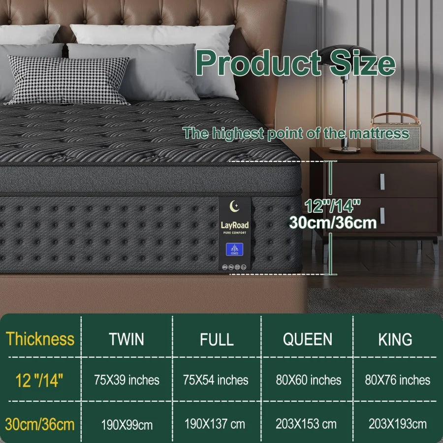 Memory Foam Hybrid Mattress With Pocket Springs Medium Firm Comfort