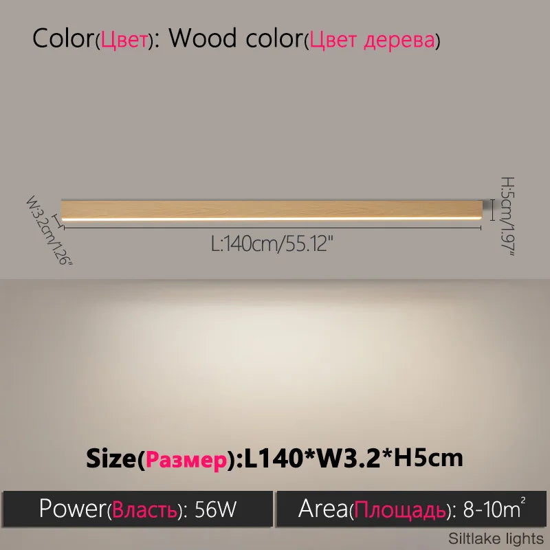 TES Modern LED Surface Mounted Linear Ceiling Light
