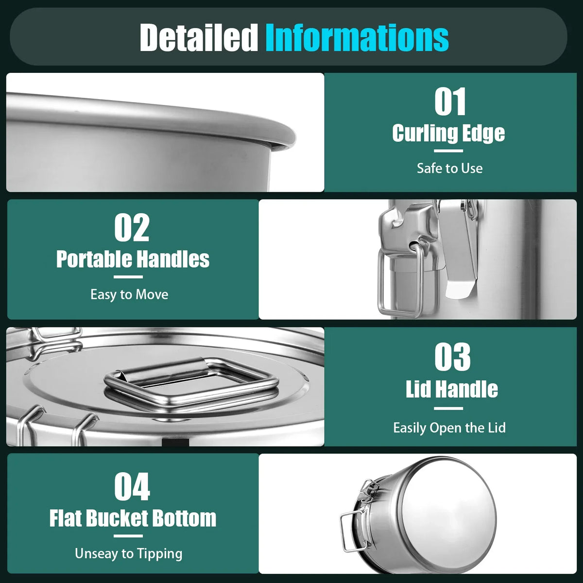 Stainless Steel Airtight Food Storage Canister With Silicone Seal