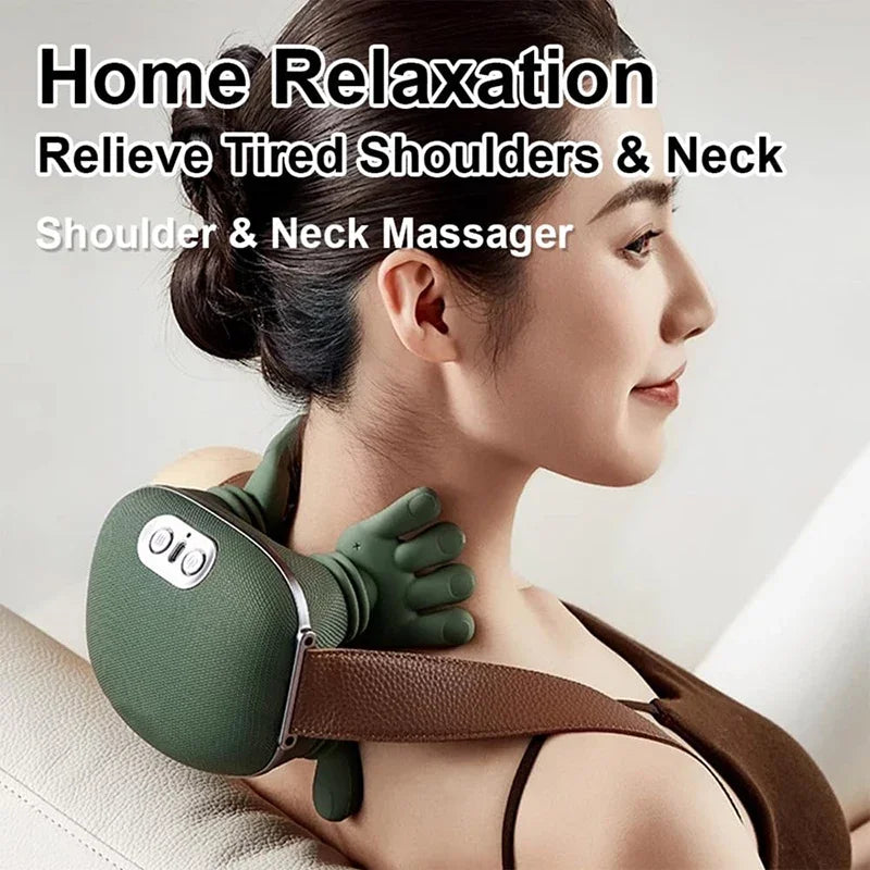 Electric Neck And Shoulder Massager With Heat For Muscle Relaxation