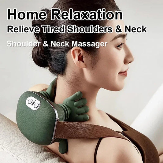 Electric Neck And Shoulder Massager With Heat For Muscle Relaxation