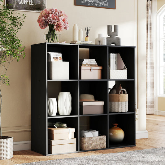 JHK Wooden Storage Organizer Bookcase for Home and Office