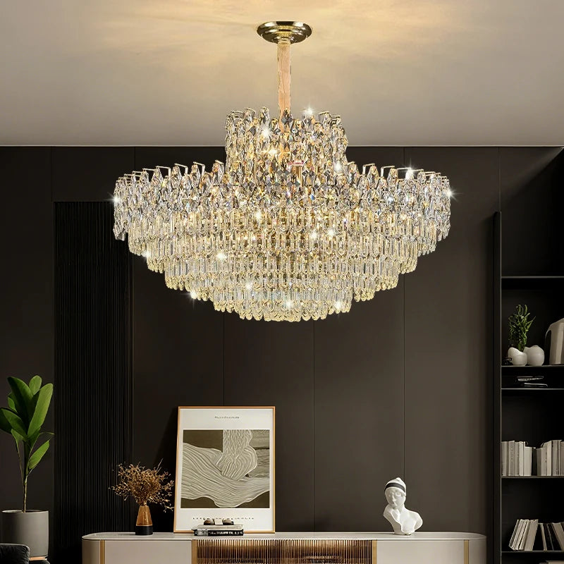 Ludovica Luxury Crystal LED Chandelier Pendant Ceiling Light