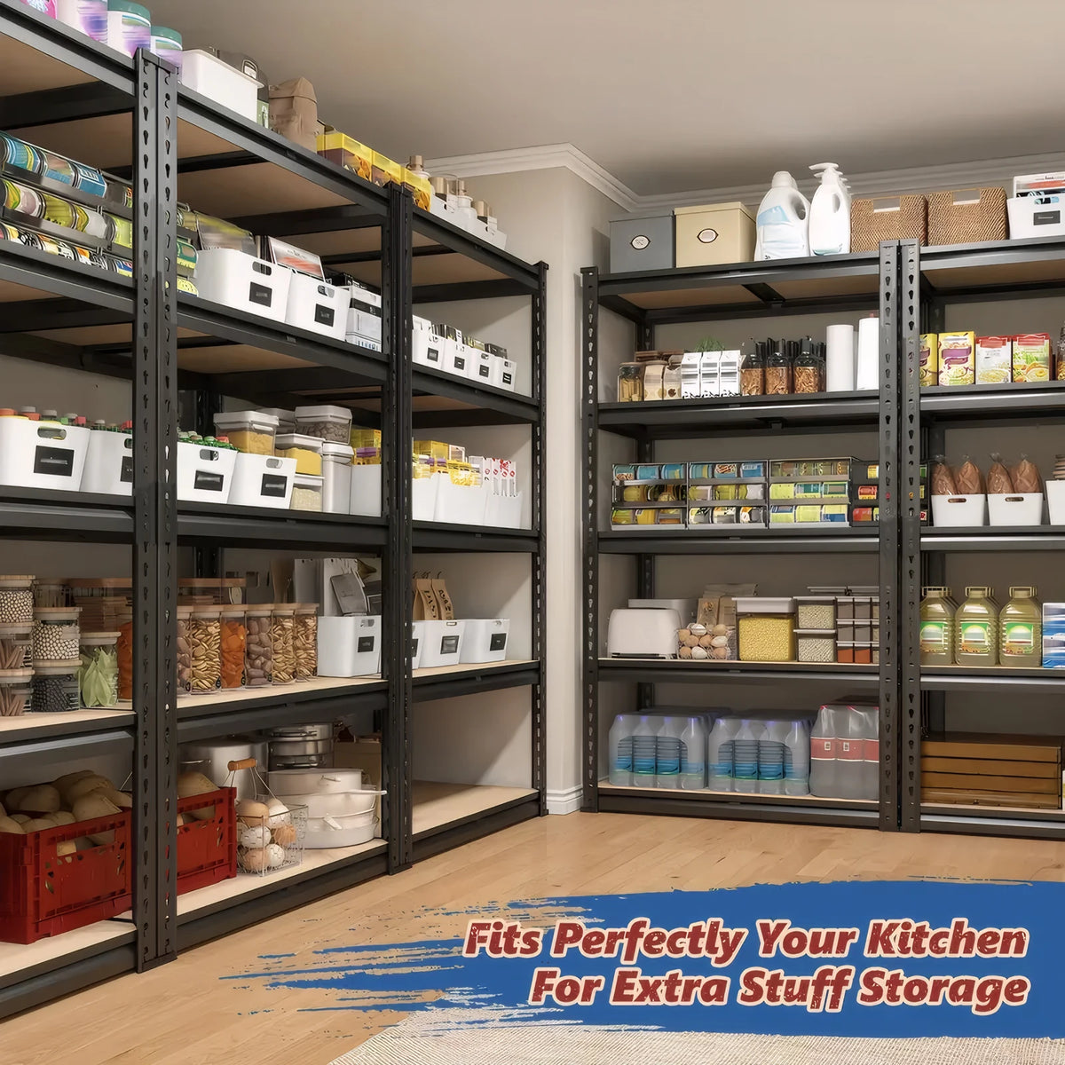 SARENZOON Heavy Duty Adjustable Metal Garage Storage Shelving Unit