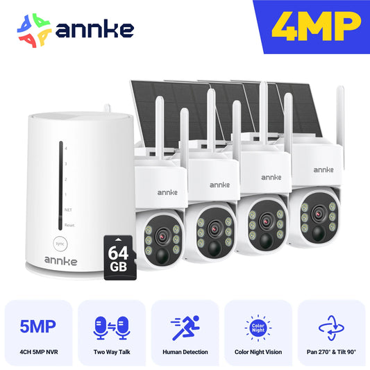 ANNKE 4MP Wireless Security Camera System Auto Tracking Night Vision