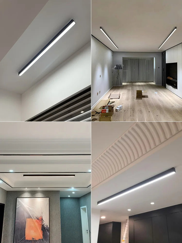TES Modern LED Surface Mounted Linear Ceiling Light