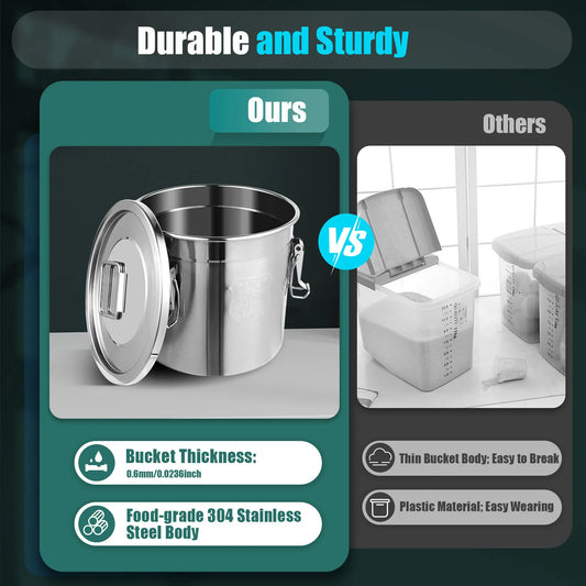 Stainless Steel Airtight Food Storage Canister With Silicone Seal