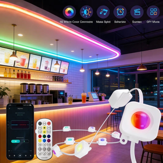GCTECHING Waterproof Outdoor LED String Lights For Eaves And Events