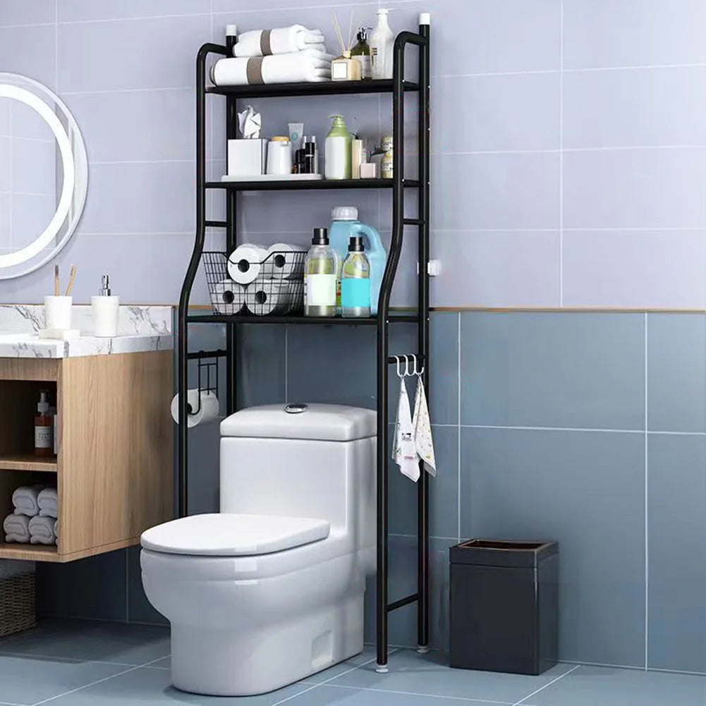 Studyset Over Toilet Storage Shelf With Paper Holder and Metal Design