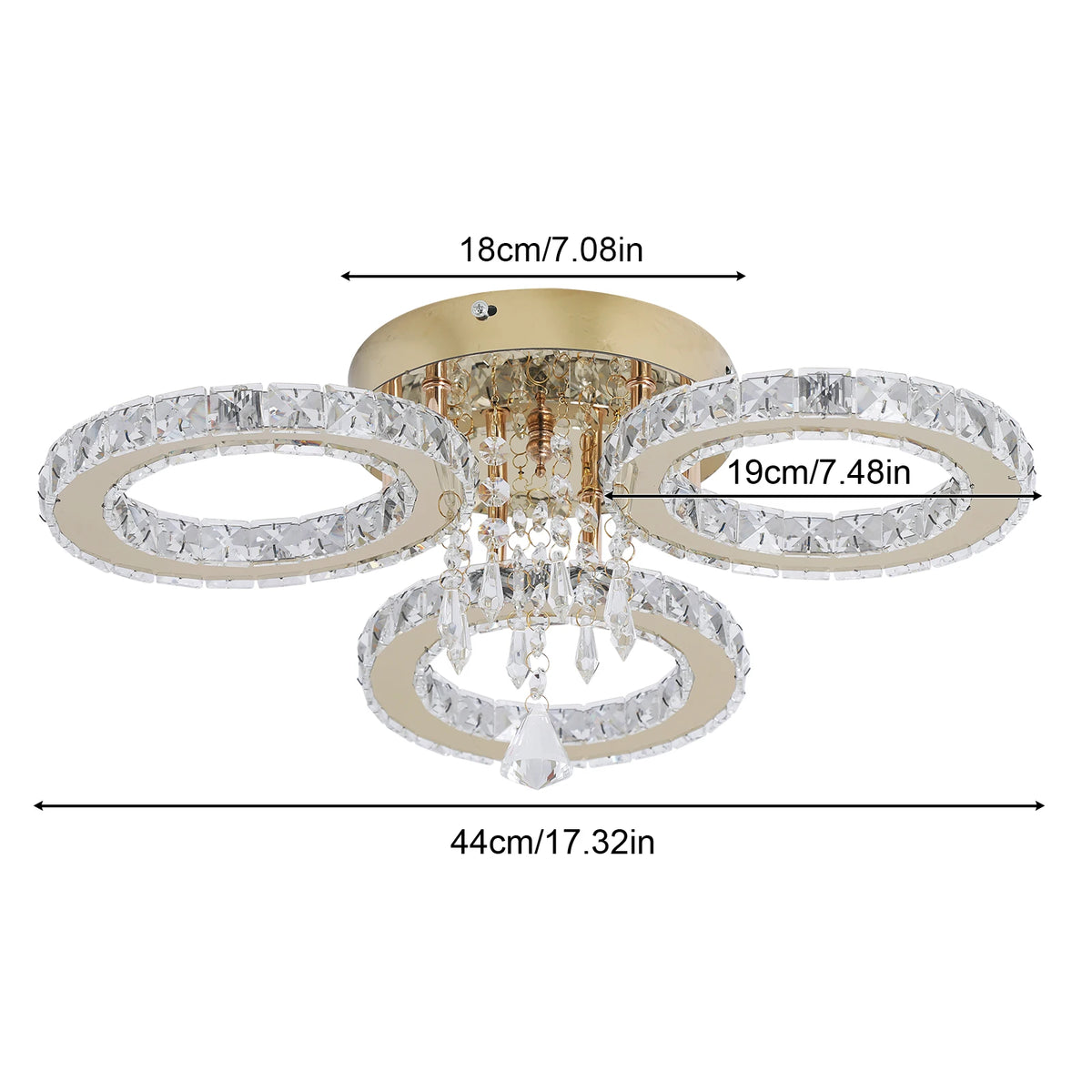 Vinilky Crystal Ceiling Chandelier Pendant Light For Dining Rooms