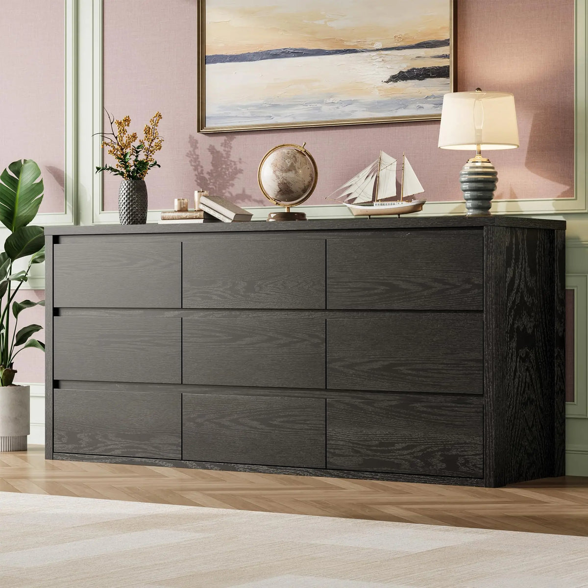 GarveeLife Modern Wooden Dresser With Spacious Bedroom Storage