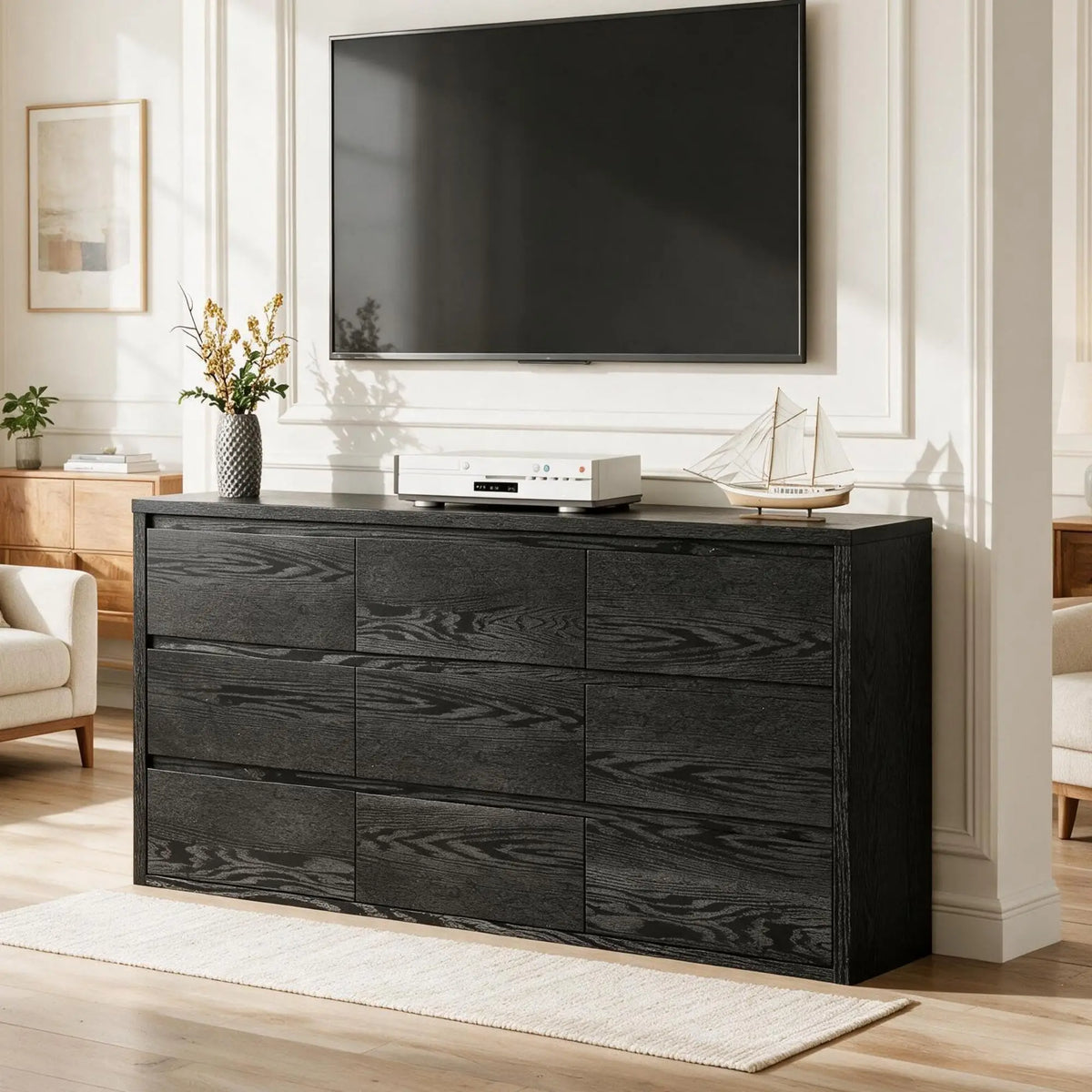 GarveeLife Modern Wooden Dresser With Spacious Bedroom Storage