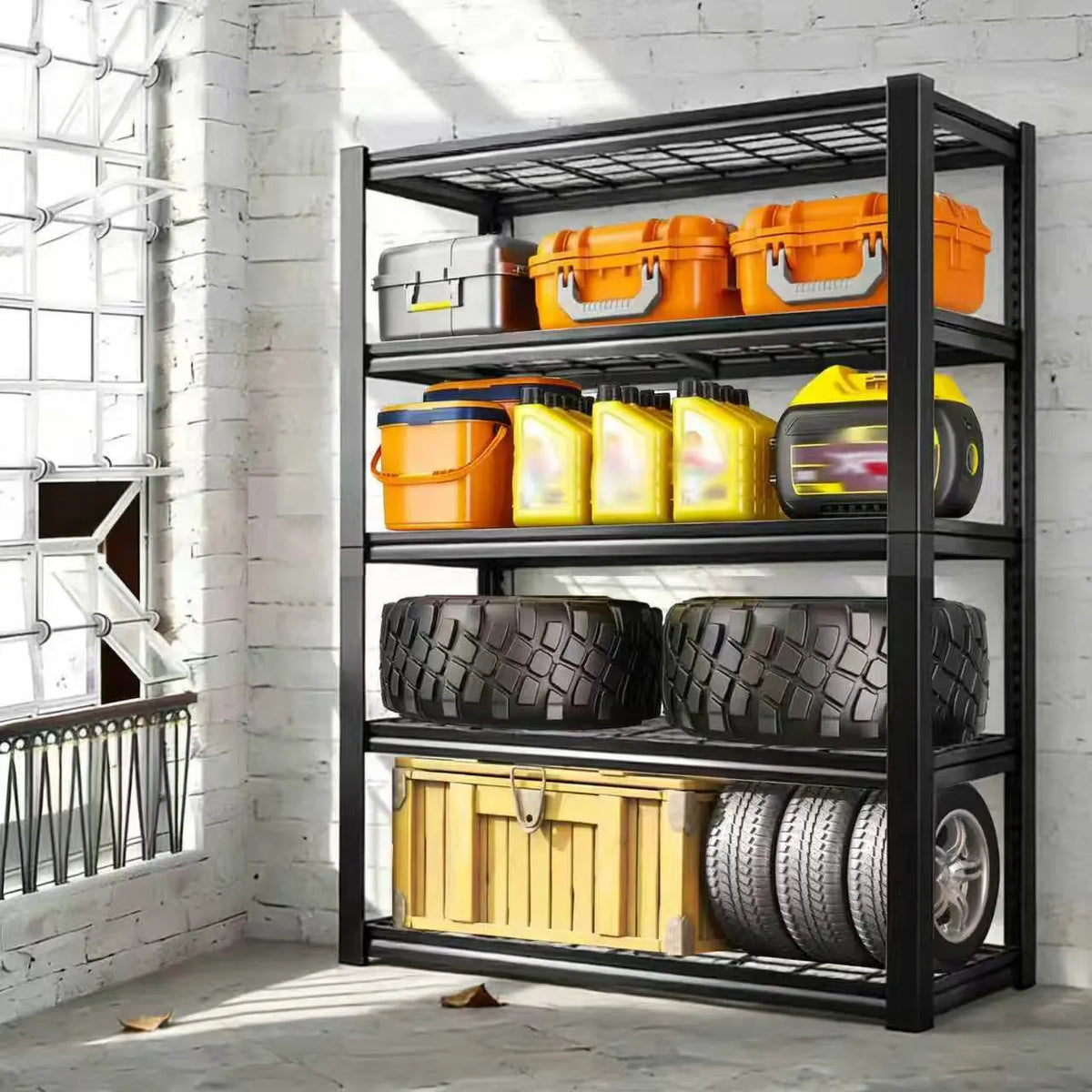 Sarenzoons Adjustable Commercial Metal Shelving Unit Rack