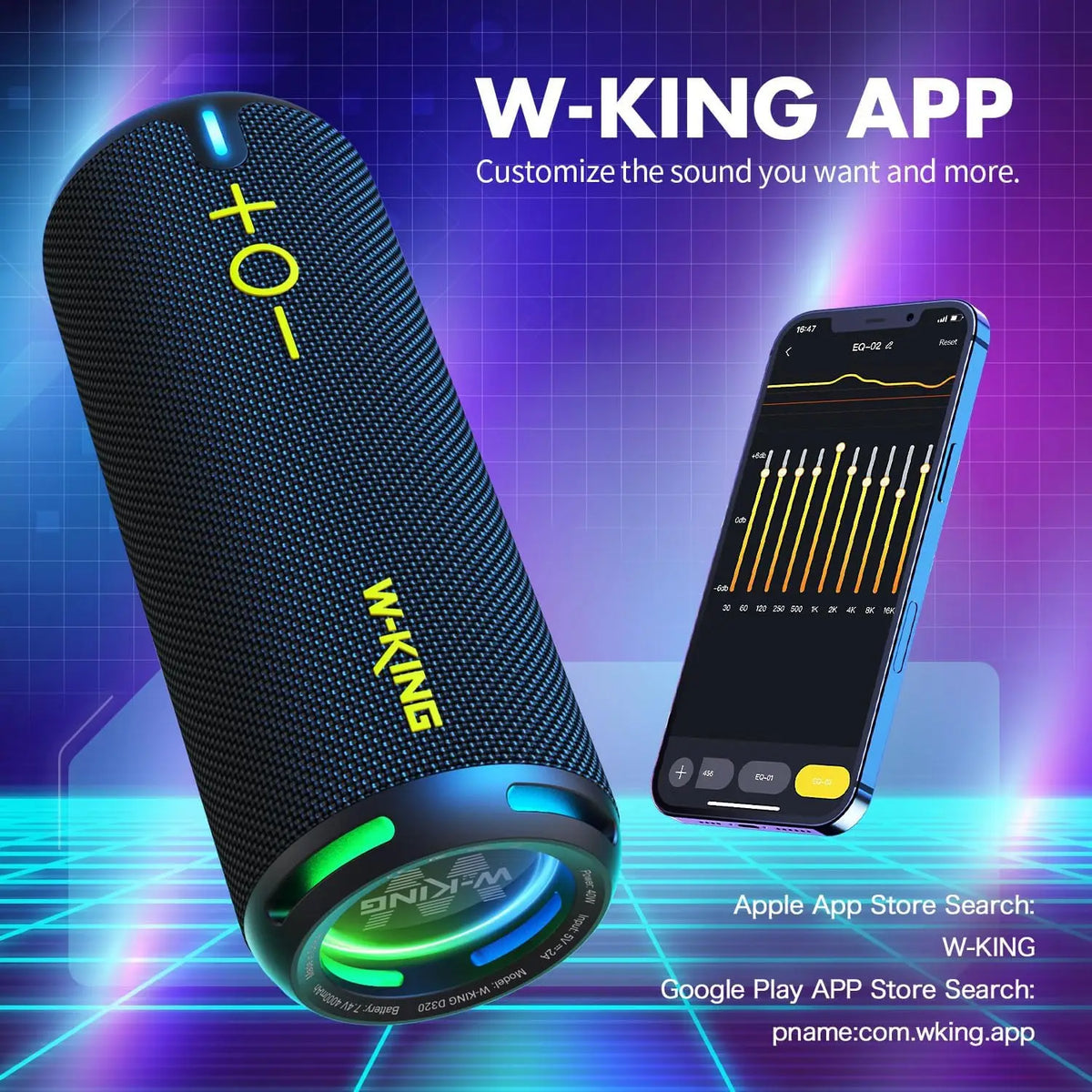 W-King D320 Portable Bluetooth Speaker With Waterproof Audio