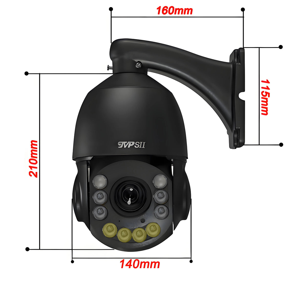 TVPSii 4K AI Auto Tracking PTZ Speed Dome Security Camera