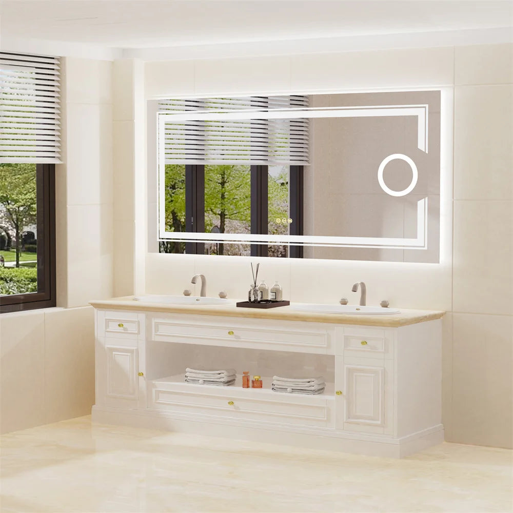 LUVODI LED Illuminated Magnifying Bathroom Mirror With Touch Sensor