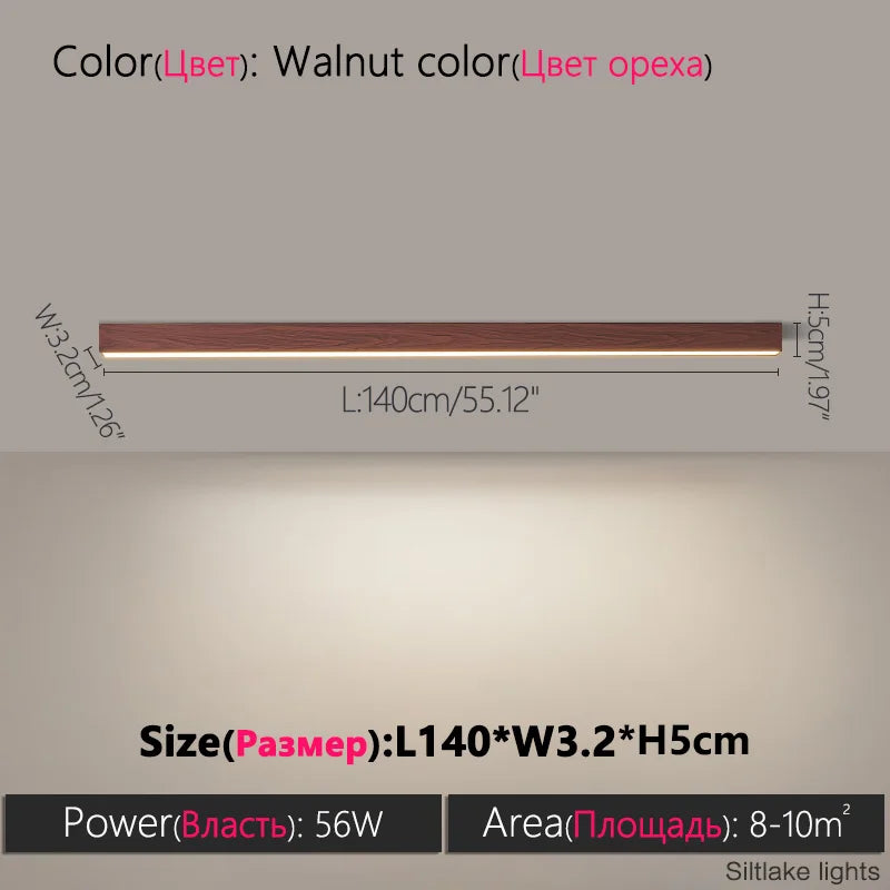 TES Modern LED Surface Mounted Linear Ceiling Light