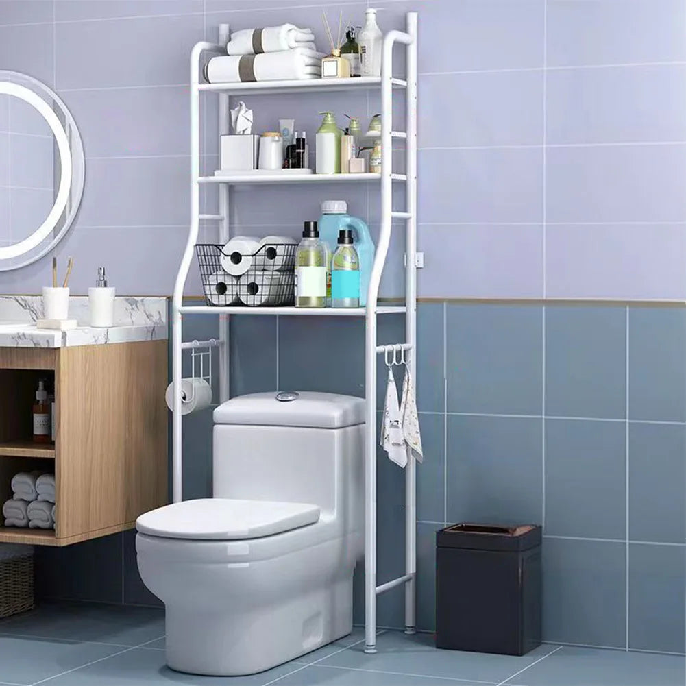 Studyset Over Toilet Storage Shelf With Paper Holder and Metal Design