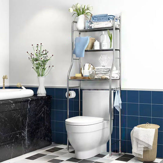 Studyset Over Toilet Storage Shelf With Paper Holder and Metal Design