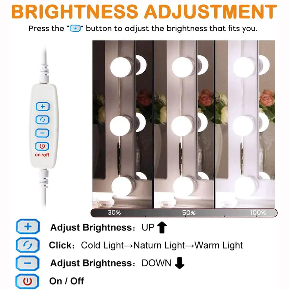 SIKADING Adjustable Vanity Mirror Lights For Makeup With Dimming