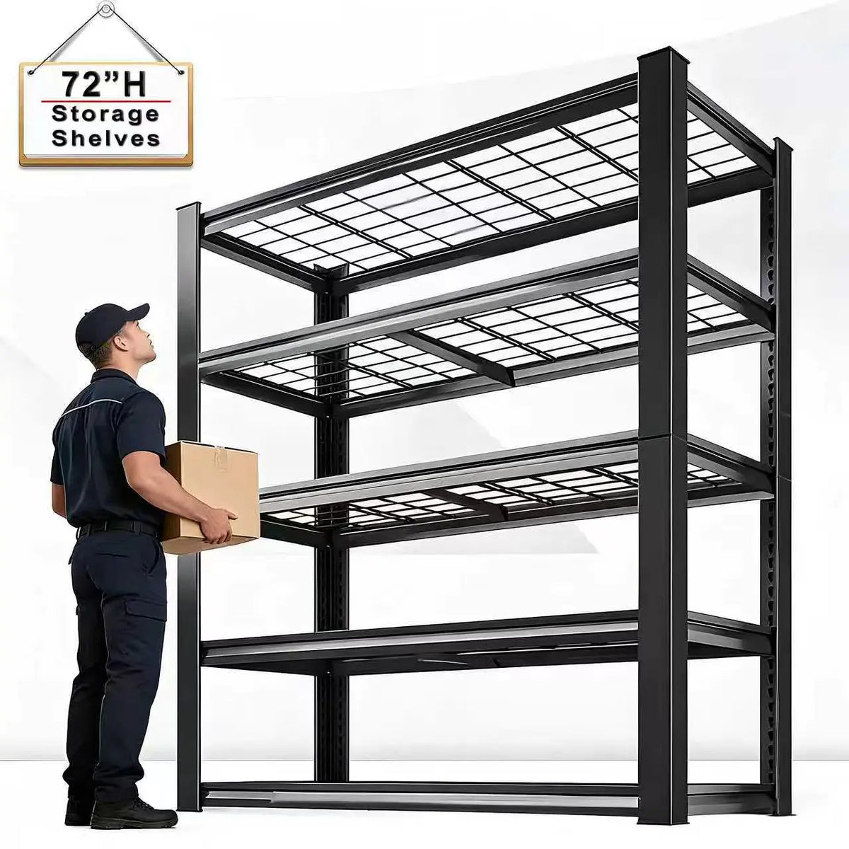 Sarenzoons Adjustable Commercial Metal Shelving Unit Rack