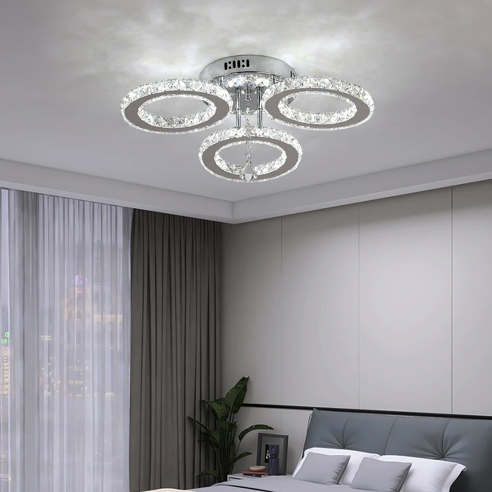 Vinilky Crystal Ceiling Chandelier Pendant Light For Dining Rooms