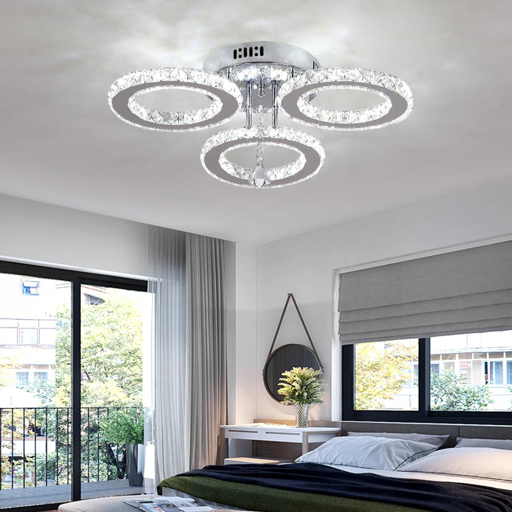 Vinilky Crystal Ceiling Chandelier Pendant Light For Dining Rooms