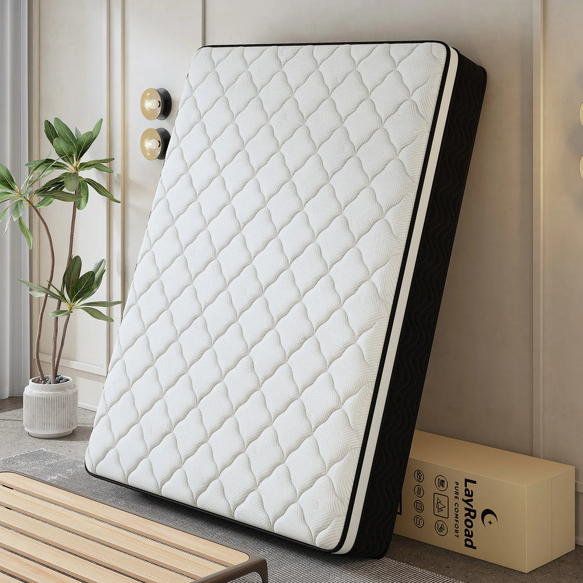 LayRoad Memory Foam Spring Mattress With Pressure Relief